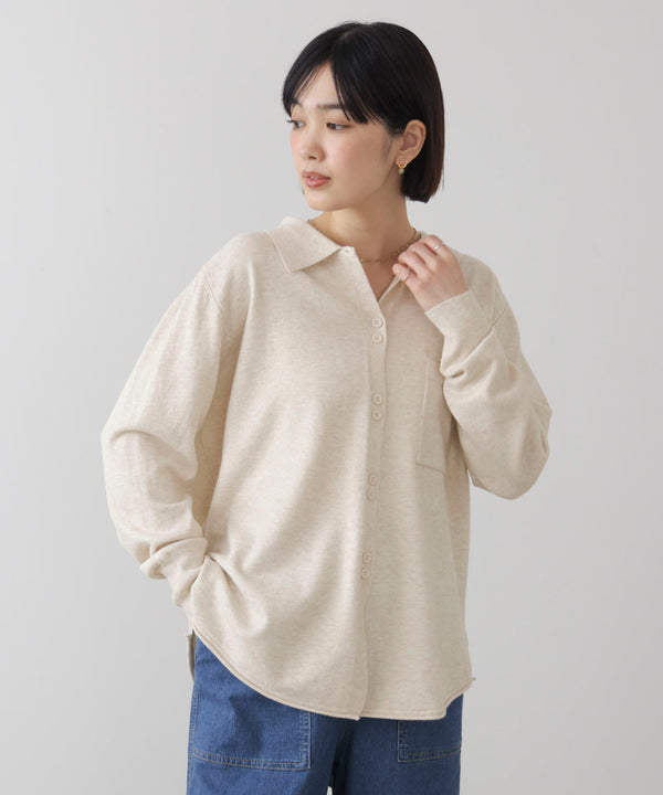 ニットポロカーディガン