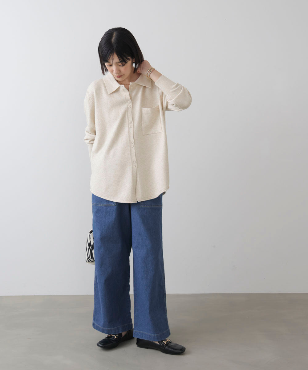 ニットポロカーディガン