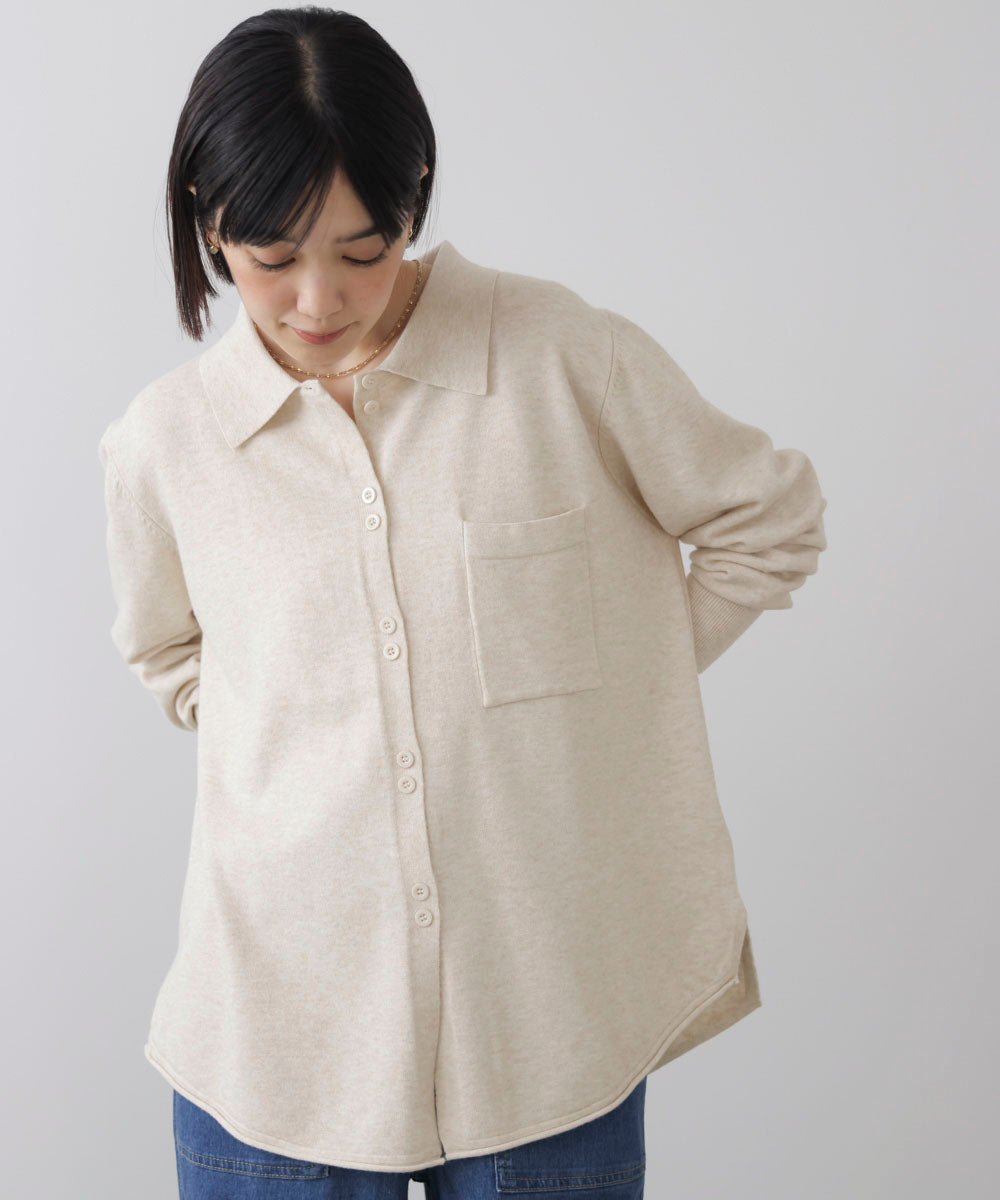 ニットポロカーディガン