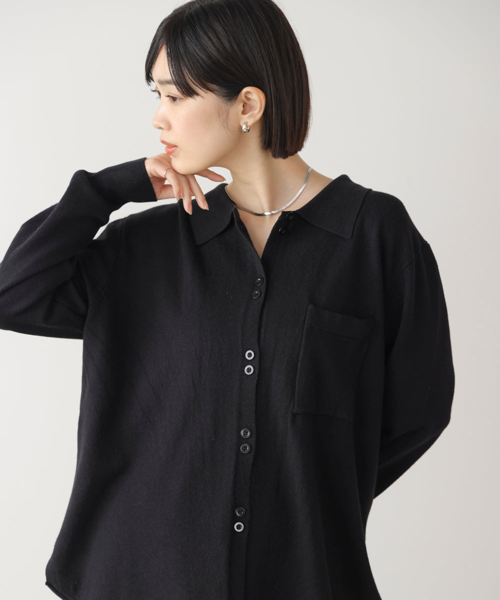 ニットポロカーディガン