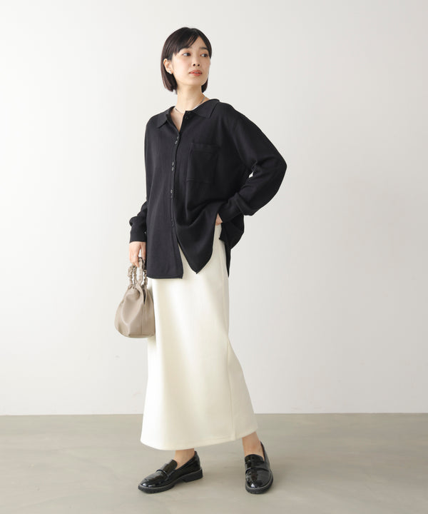 ニットポロカーディガン