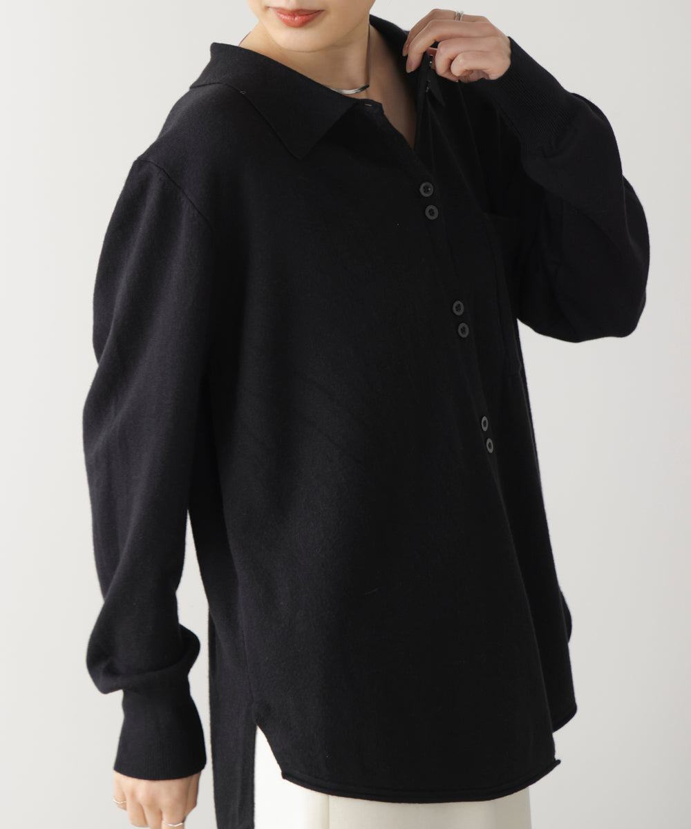 ニットポロカーディガン