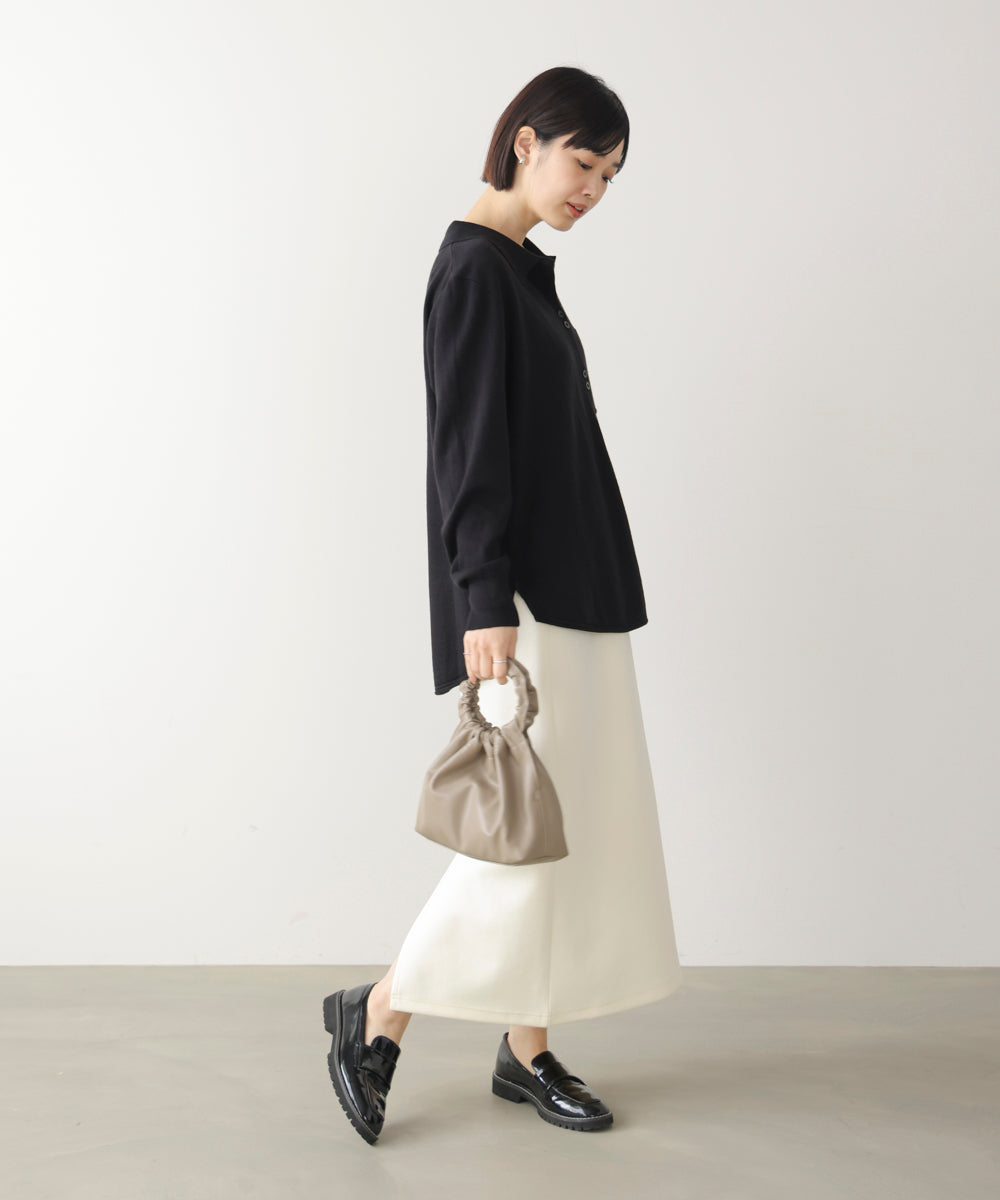 ニットポロカーディガン