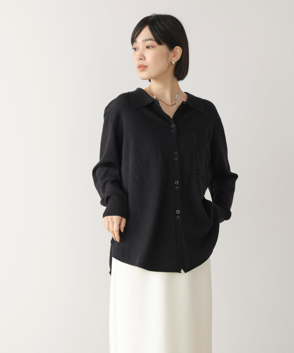 ニットポロカーディガン［2/18発送予定］