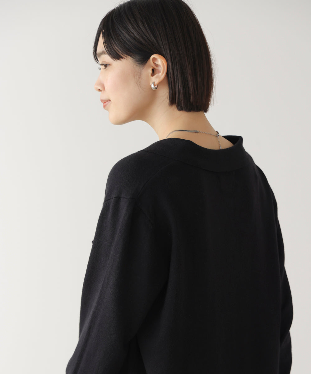 ニットポロカーディガン