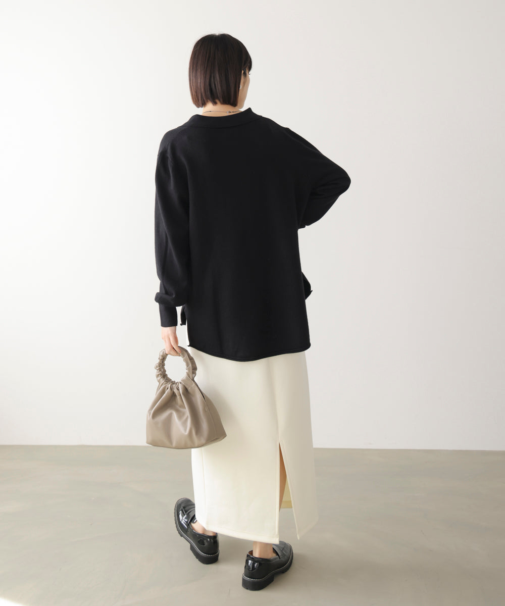 ニットポロカーディガン