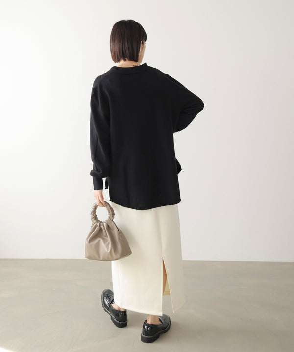 ニットポロカーディガン