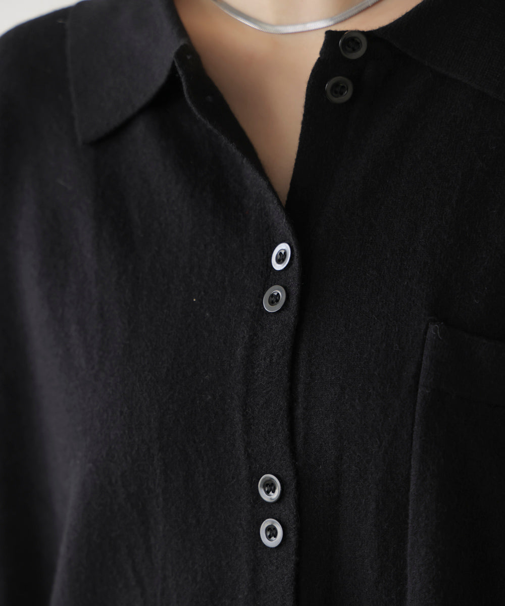 ニットポロカーディガン