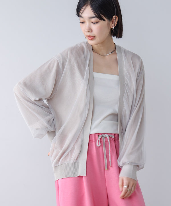 チュールドッキングカーディガン［3/6発送予定］