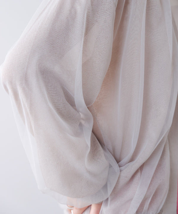 チュールドッキングカーディガン［3/6発送予定］