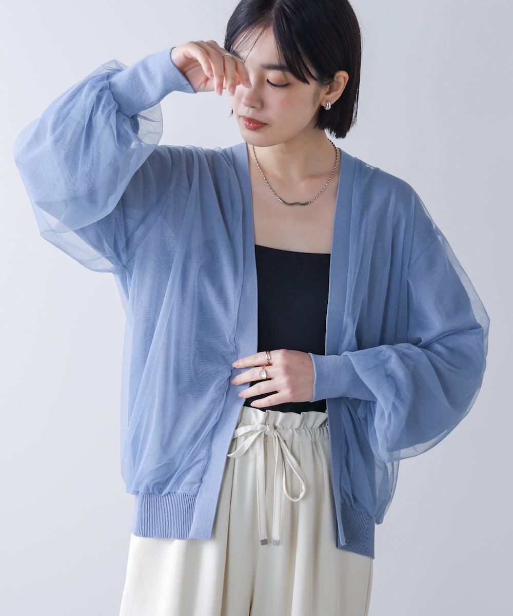 チュールドッキングカーディガン［3/6発送予定］