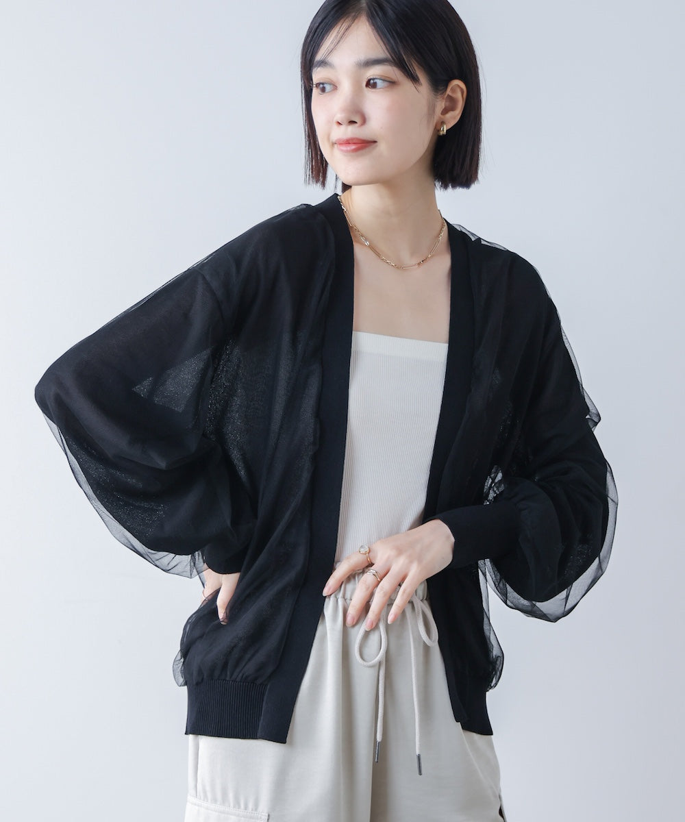 carolineqiqi caroline hu チュールトップス　カーディガン Caroline hu チュール トップス 美品の通販 by Luna's shop｜ラクマ