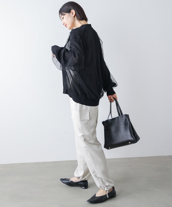 チュールドッキングカーディガン［3/6発送予定］