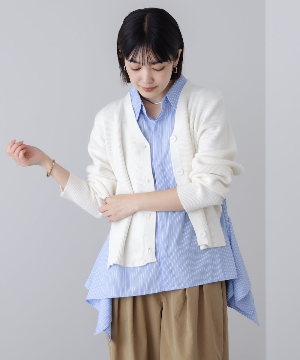 シャツドッキングカーディガン