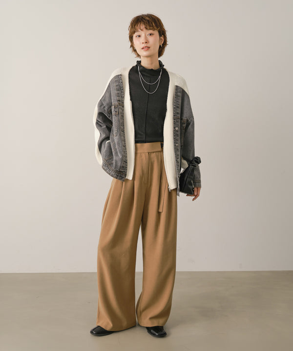 デニムコンビＺＩＰアウター［10/22発送予定］