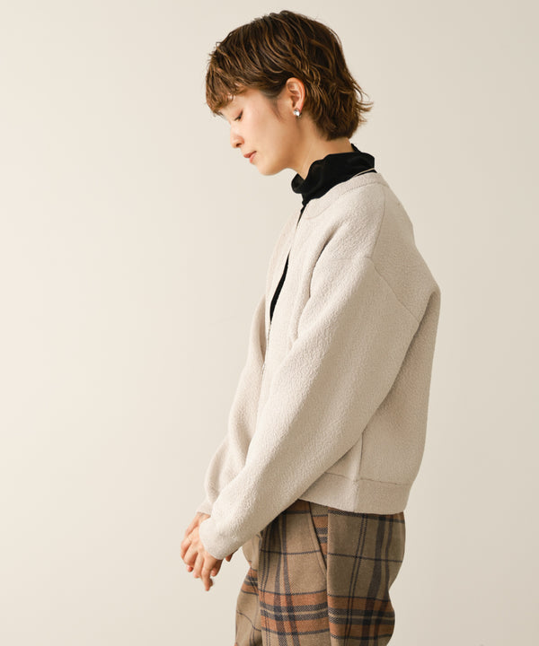 ダブルZIPショートニットカーデ［10/15発送予定］