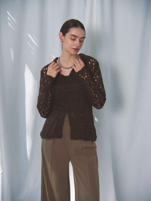 MOHAIR POLO KNIT CD(ﾓﾍｱﾎﾟﾛﾆｯﾄｶｰﾃﾞ)