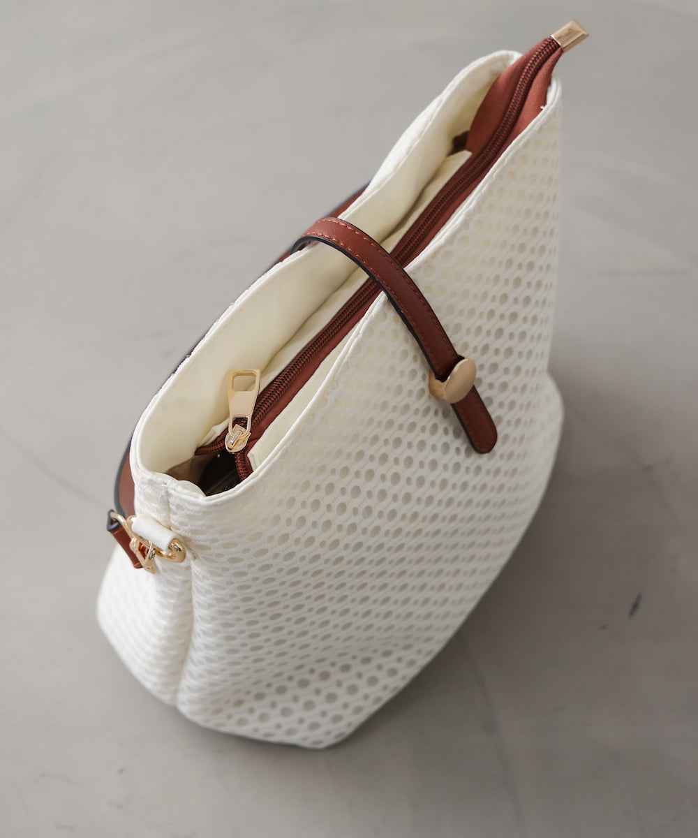 ドットメッシュショルダー