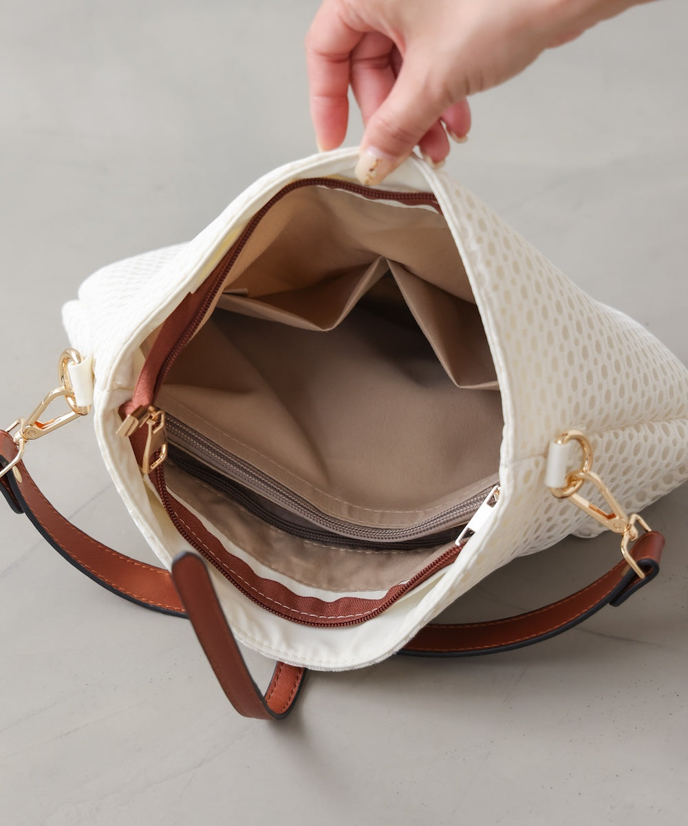 ドットメッシュショルダー