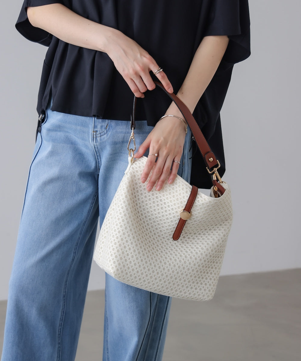 ドットメッシュショルダー