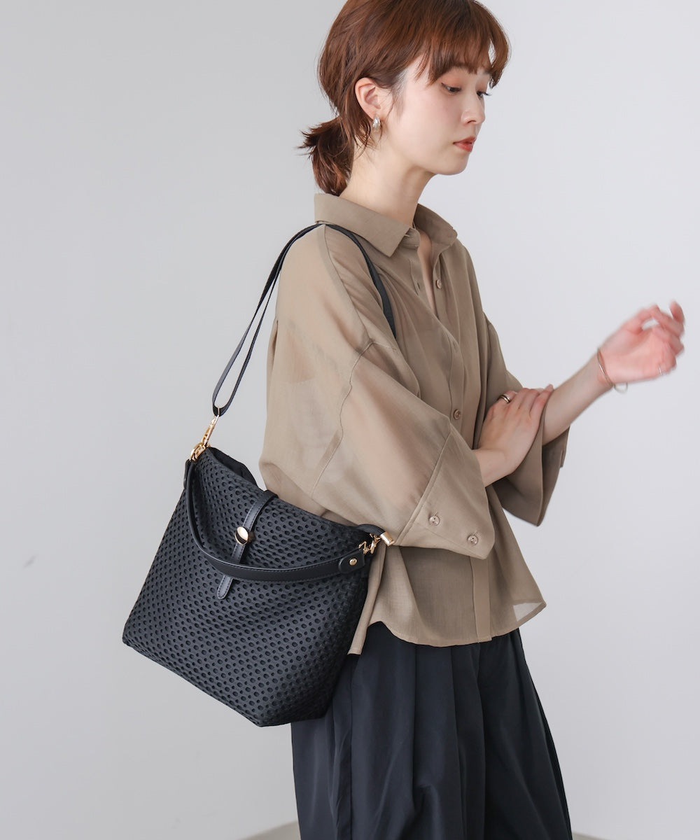 ドットメッシュショルダー