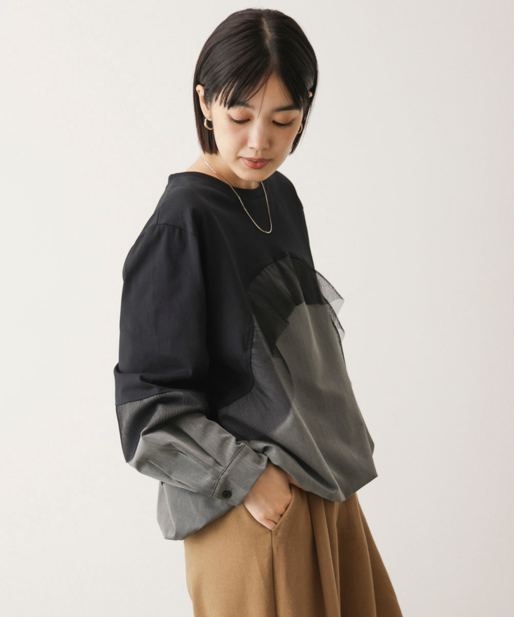 シフォンプリーツハイショクプルオーバー［11/5発送予定］