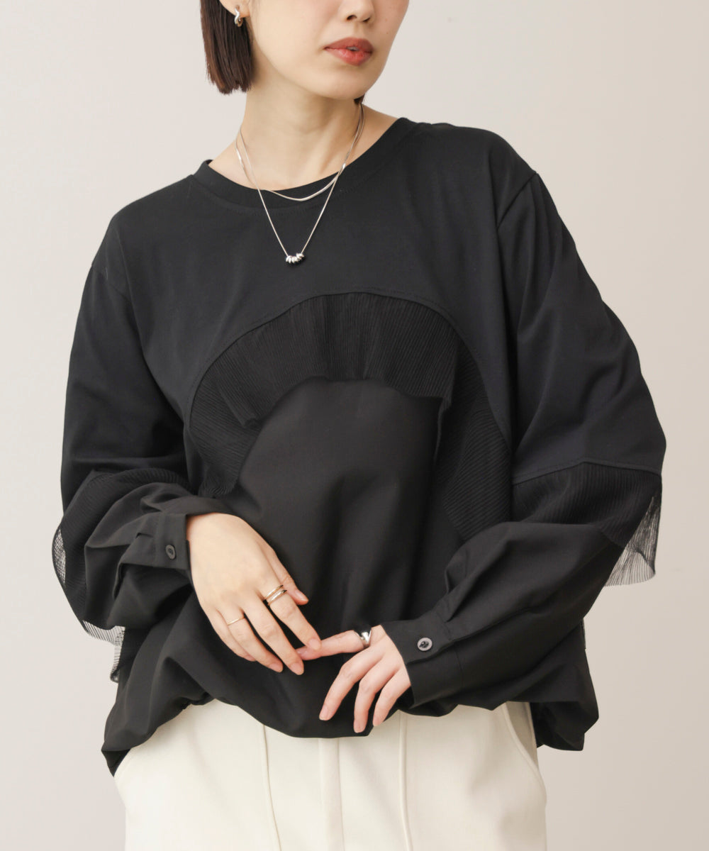 シフォンプリーツハイショクプルオーバー［11/5発送予定］