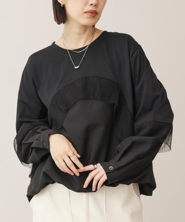 シフォンプリーツハイショクプルオーバー［11/5発送予定］