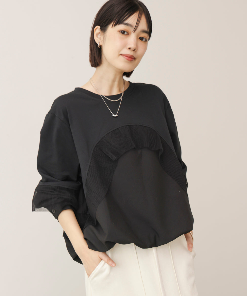 シフォンプリーツハイショクプルオーバー［11/5発送予定］