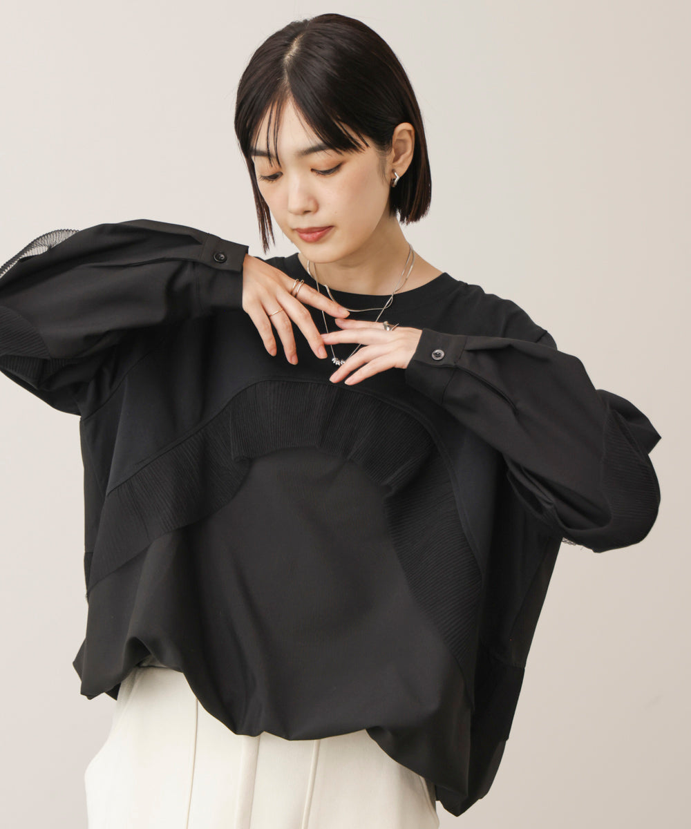 シフォンプリーツハイショクプルオーバー［11/5発送予定］