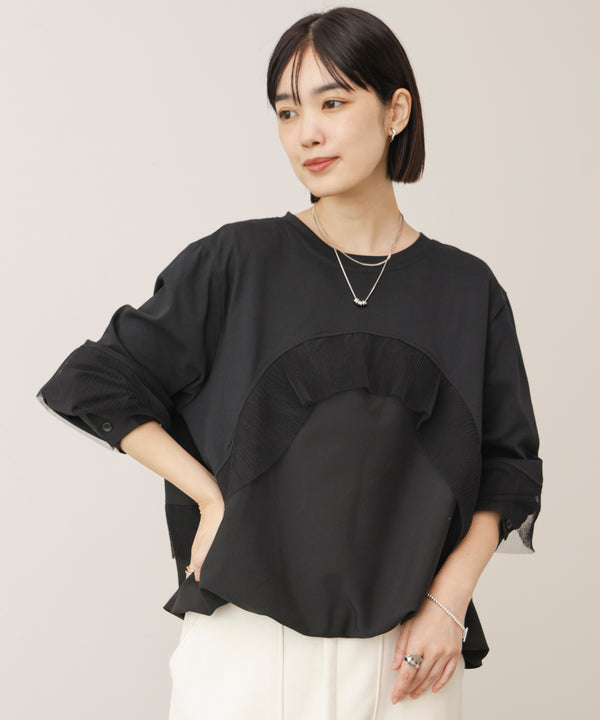 シフォンプリーツハイショクプルオーバー［11/5発送予定］