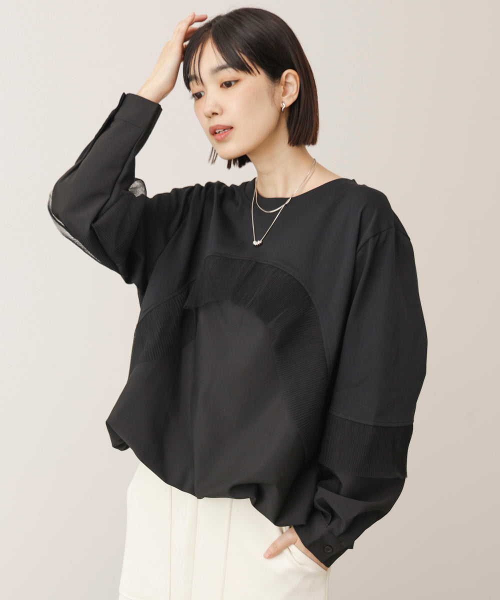シフォンプリーツハイショクプルオーバー［11/5発送予定］