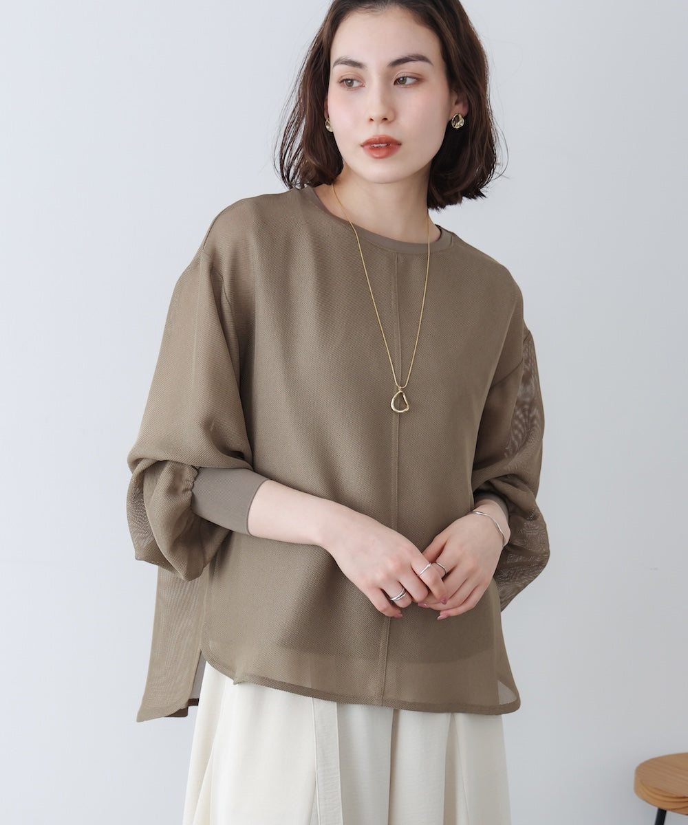 メッシュシアーレイヤードプルオーバー