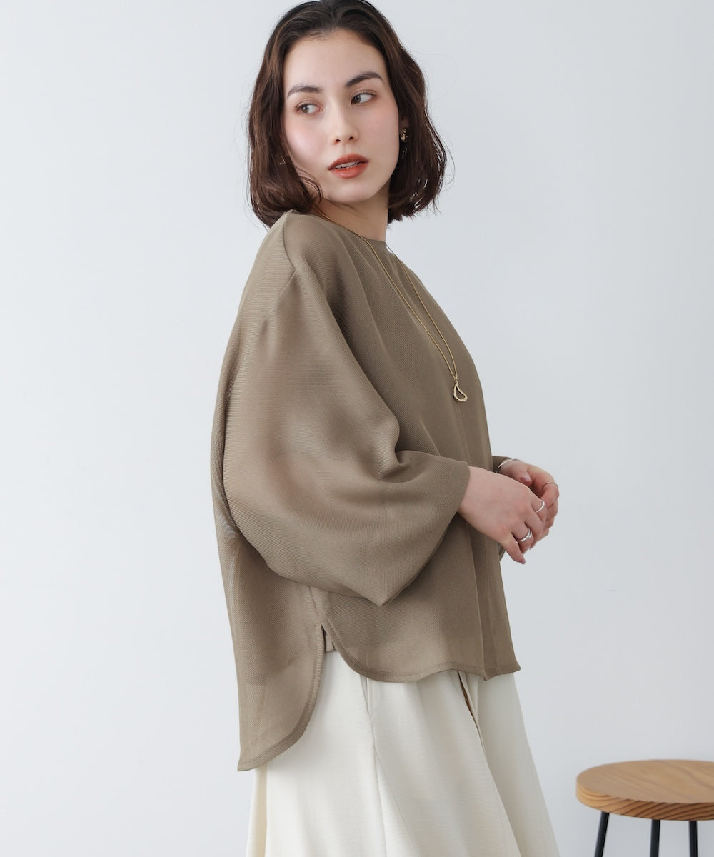 メッシュシアーレイヤードプルオーバー