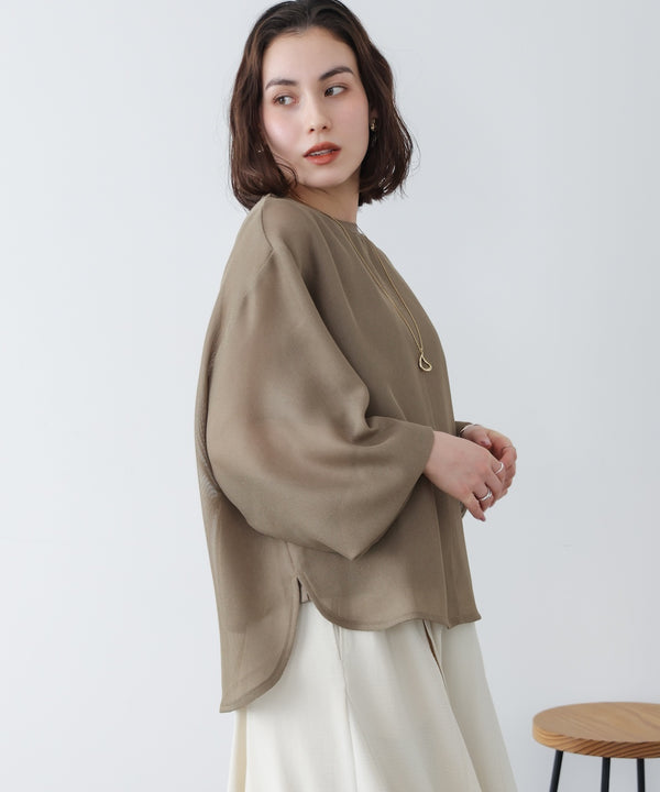 メッシュシアーレイヤードプルオーバー