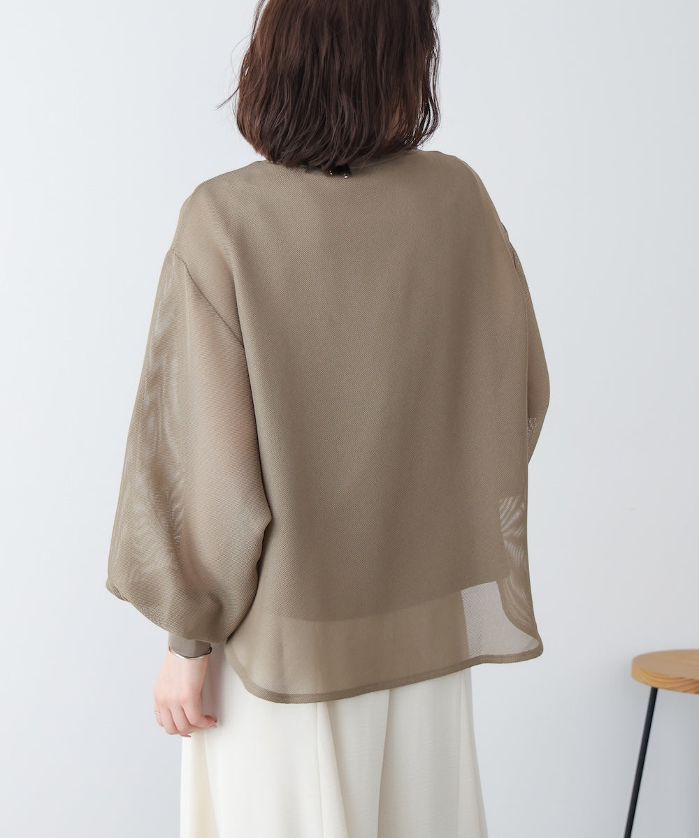 メッシュシアーレイヤードプルオーバー