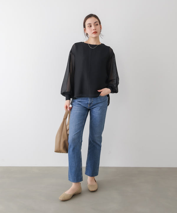 メッシュシアーレイヤードプルオーバー