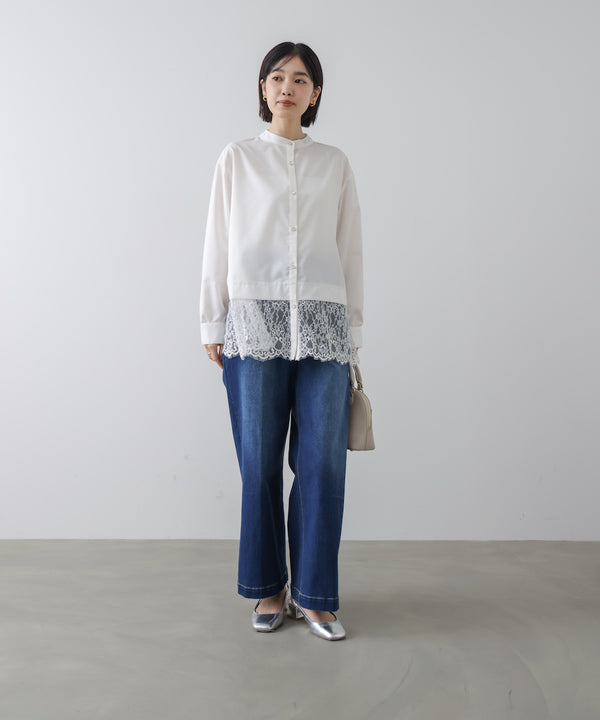 裾切替レースレイヤードブラウス［3/13発送予定］