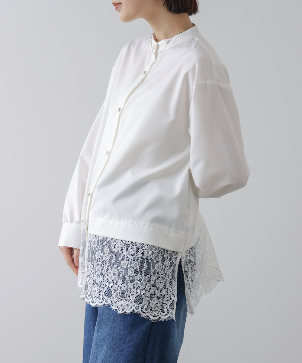 裾切替レースレイヤードブラウス［3/13発送予定］