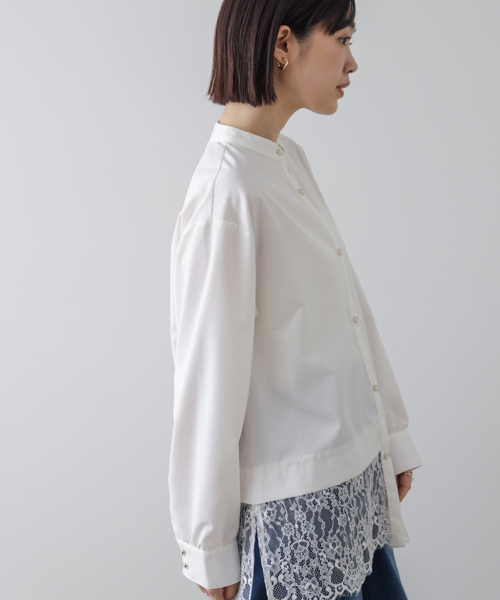 裾切替レースレイヤードブラウス［3/13発送予定］