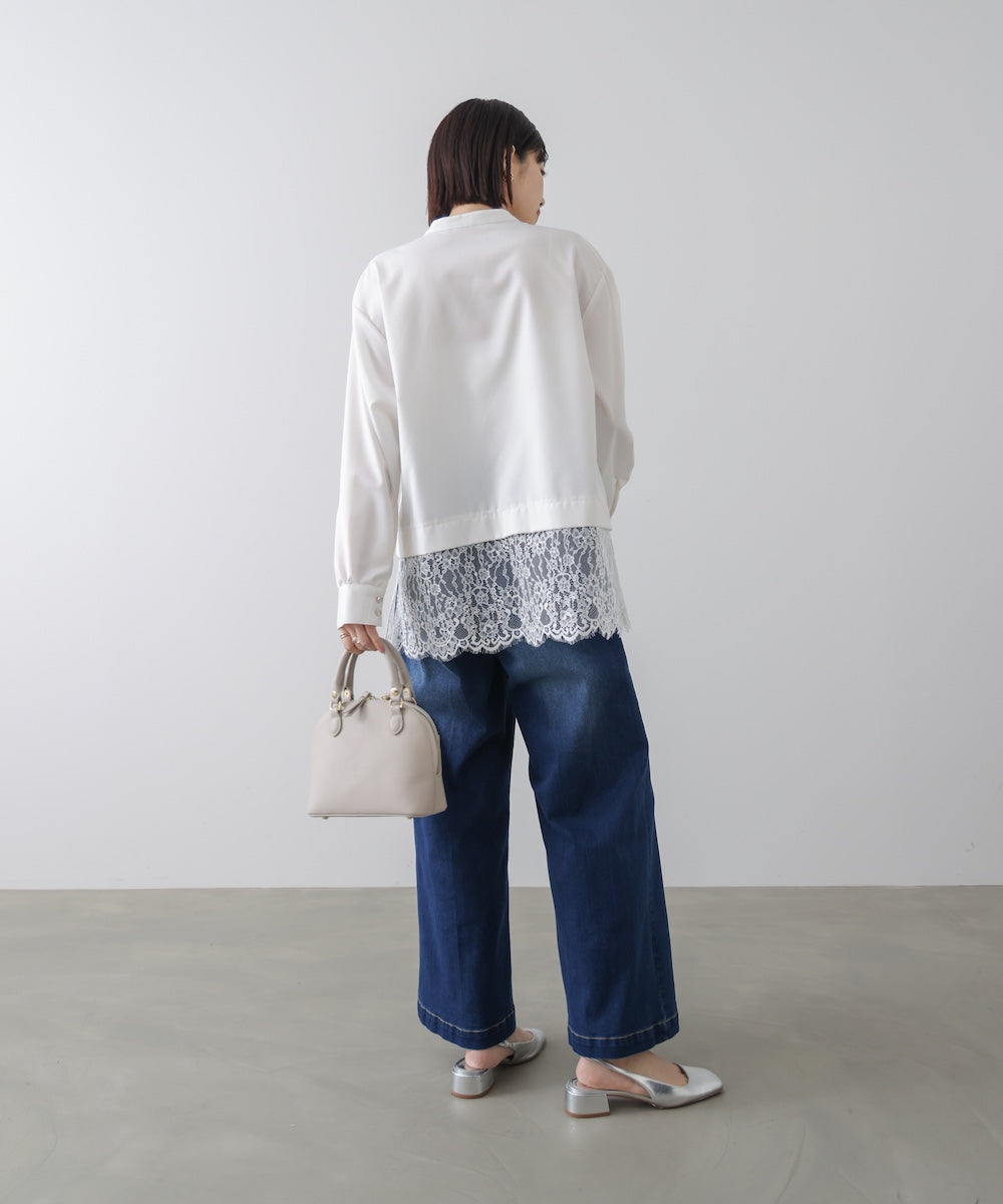 裾切替レースレイヤードブラウス［3/13発送予定］