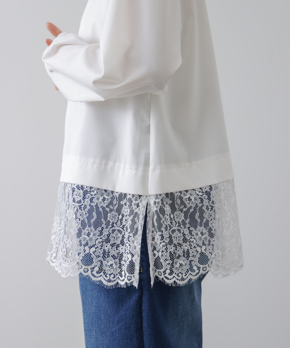 裾切替レースレイヤードブラウス［3/13発送予定］
