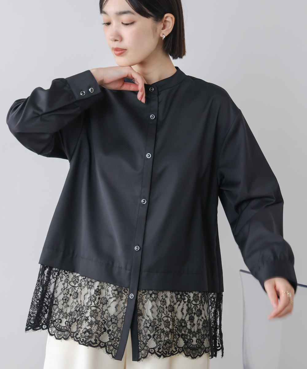 裾切替レースレイヤードブラウス［3/13発送予定］