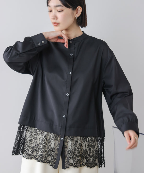 裾切替レースレイヤードブラウス［3/13発送予定］