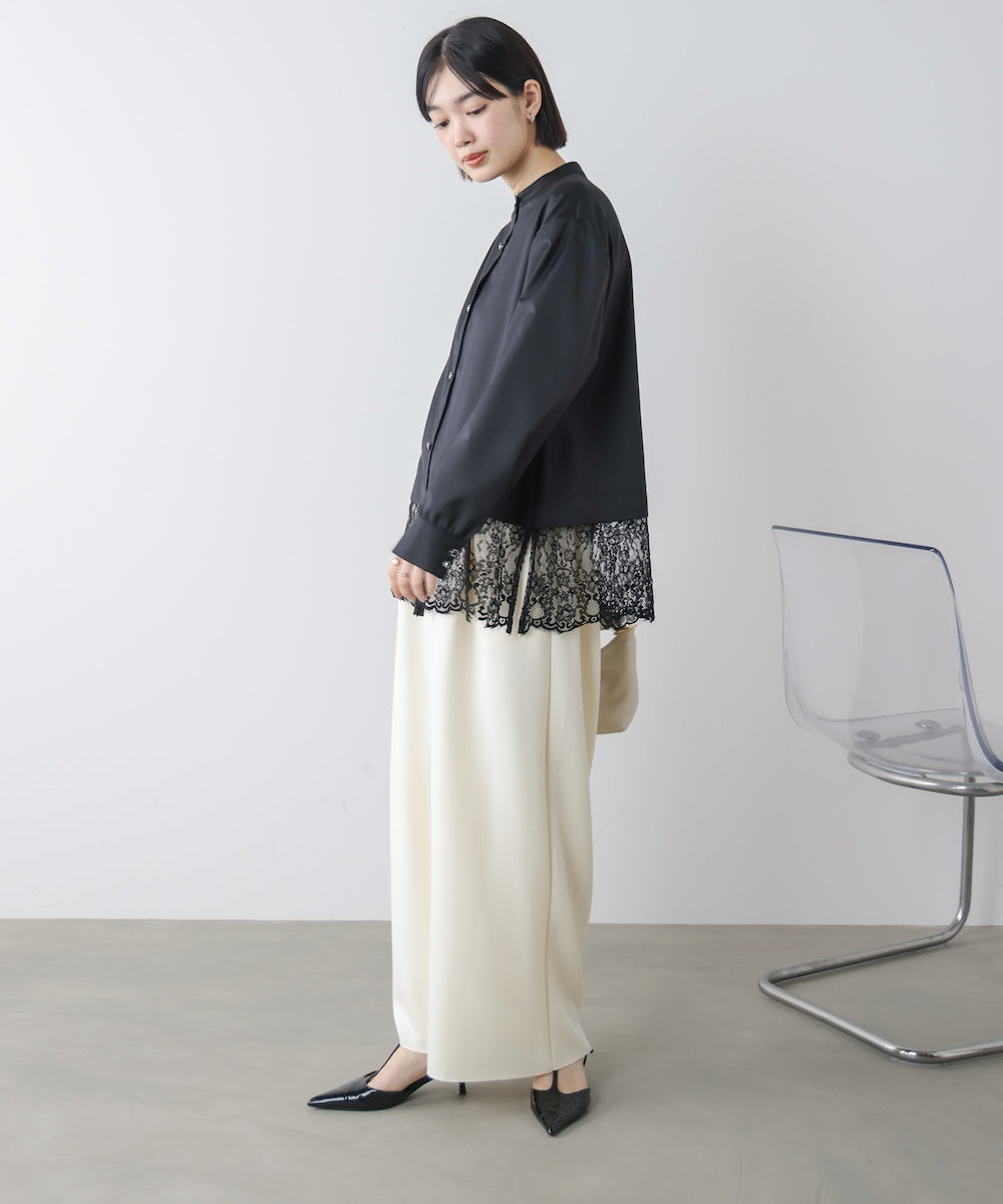 裾切替レースレイヤードブラウス［3/13発送予定］
