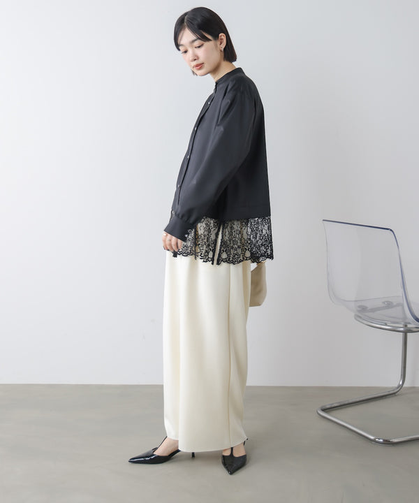 裾切替レースレイヤードブラウス［3/13発送予定］