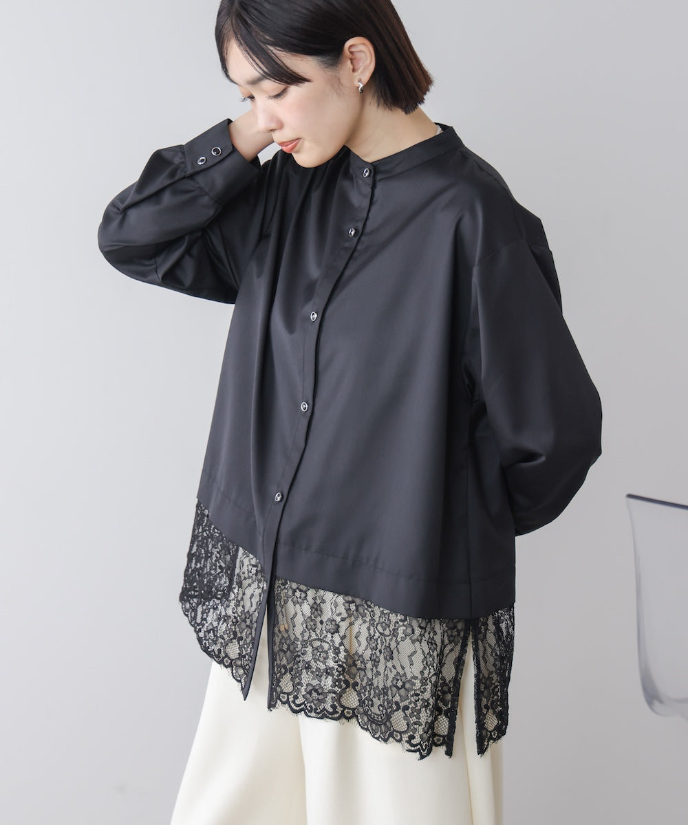 裾切替レースレイヤードブラウス［3/13発送予定］