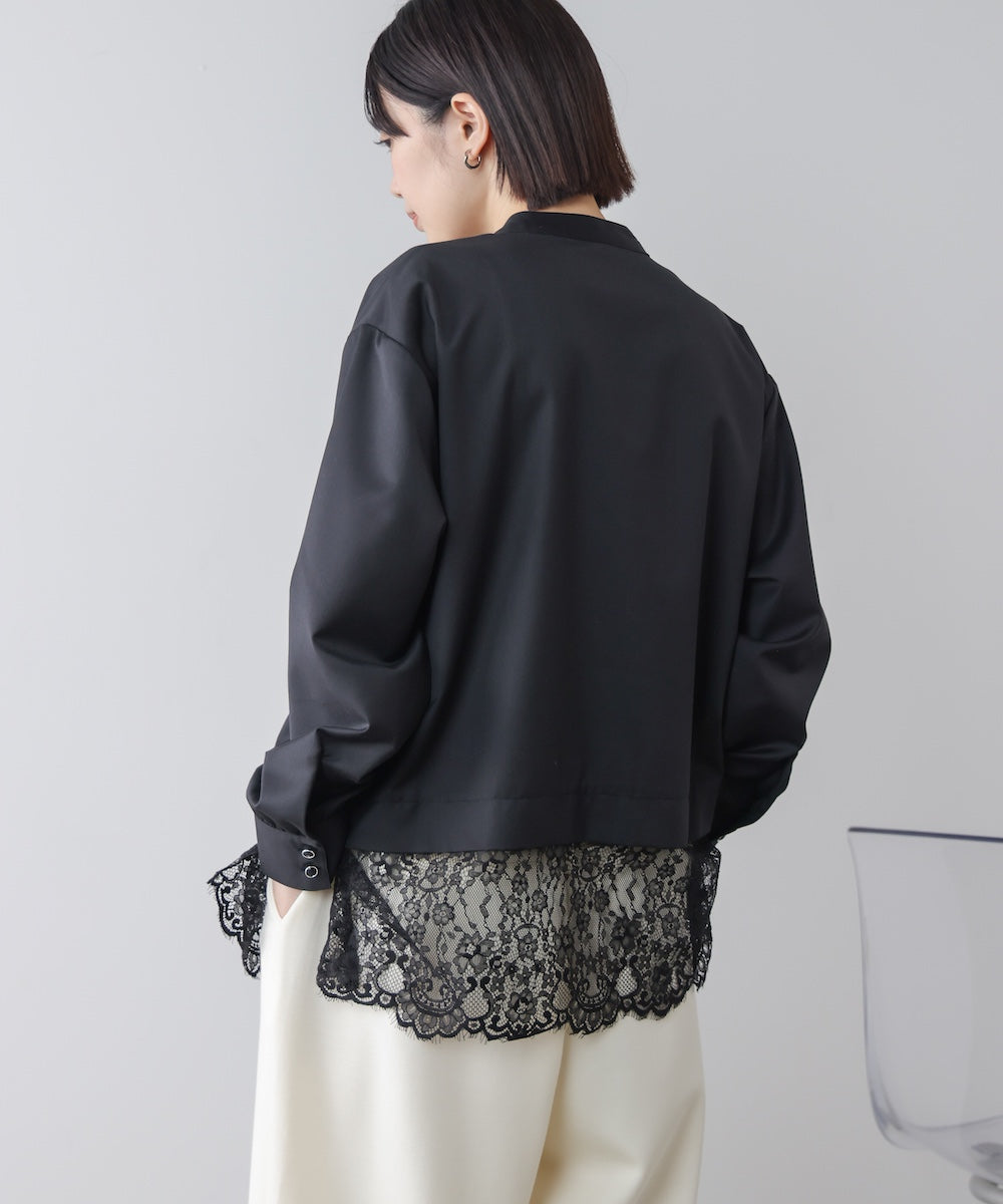 裾切替レースレイヤードブラウス［3/13発送予定］