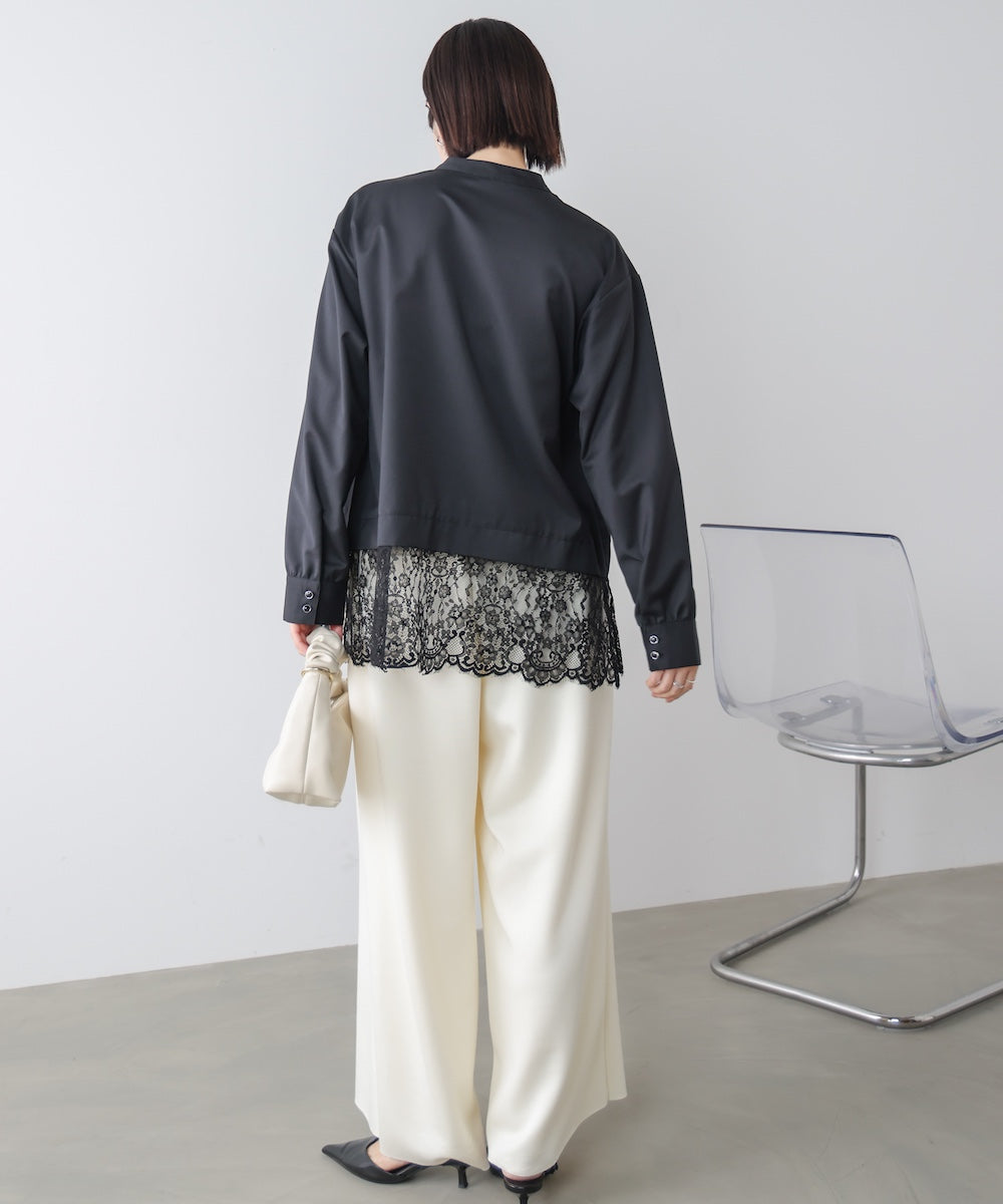 裾切替レースレイヤードブラウス［3/13発送予定］