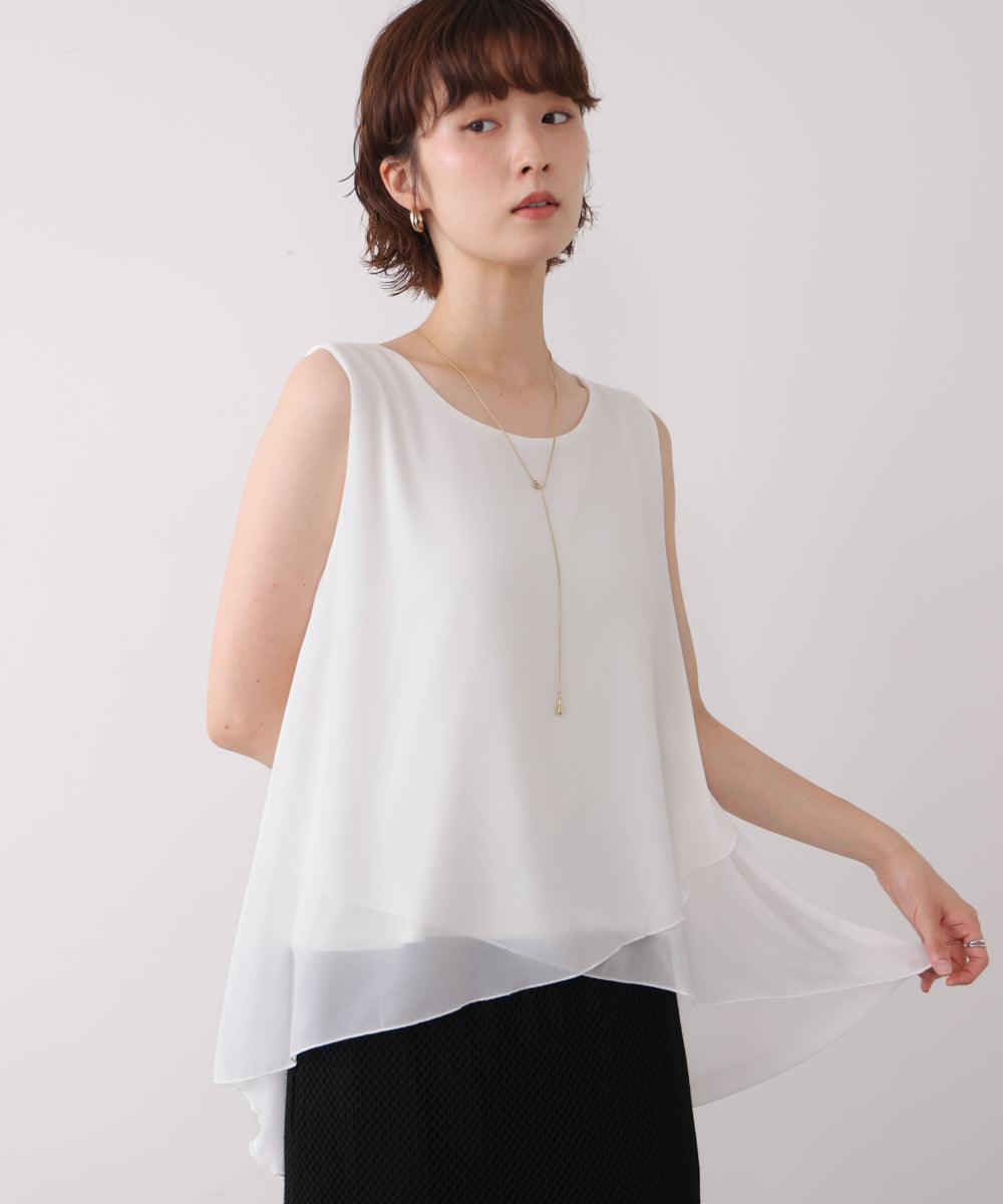 シフォンレイヤードタンク［7/10発送予定］